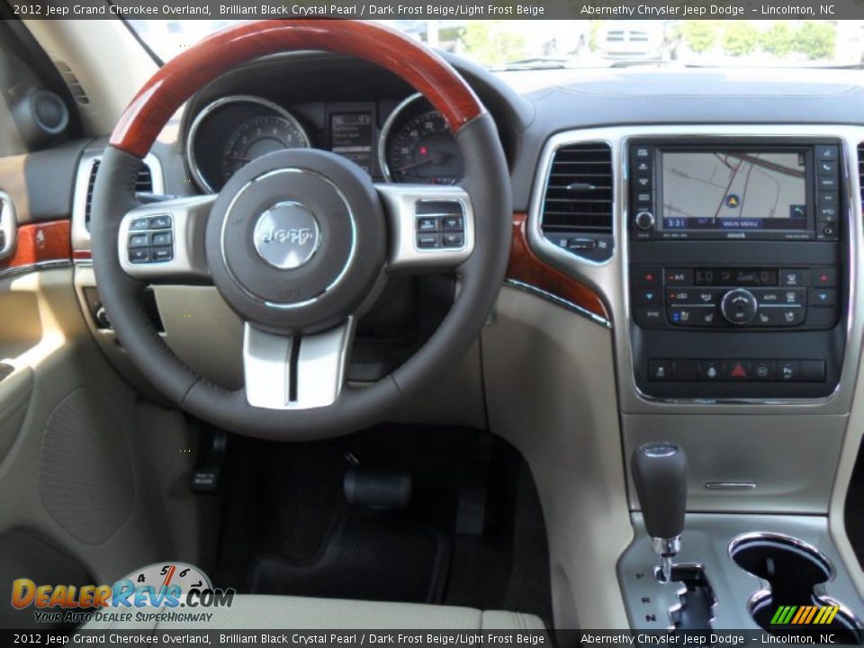 2012 Jeep Grand Cherokee Overland Brilliant Black Crystal Pearl / Dark Frost Beige/Light Frost Beige Photo #18