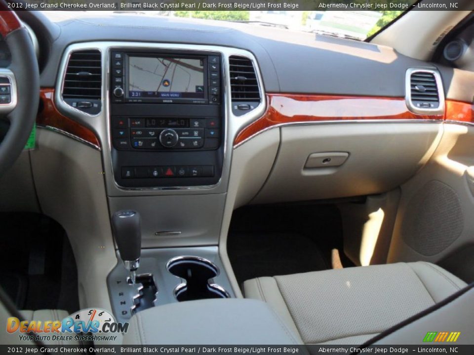 2012 Jeep Grand Cherokee Overland Brilliant Black Crystal Pearl / Dark Frost Beige/Light Frost Beige Photo #19