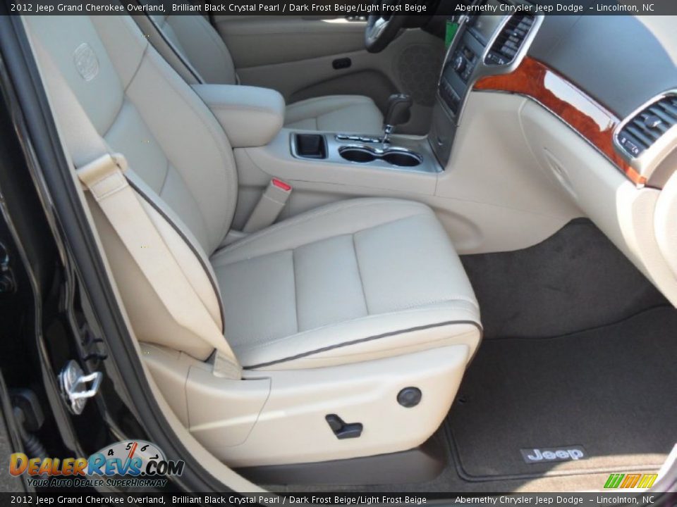 2012 Jeep Grand Cherokee Overland Brilliant Black Crystal Pearl / Dark Frost Beige/Light Frost Beige Photo #22