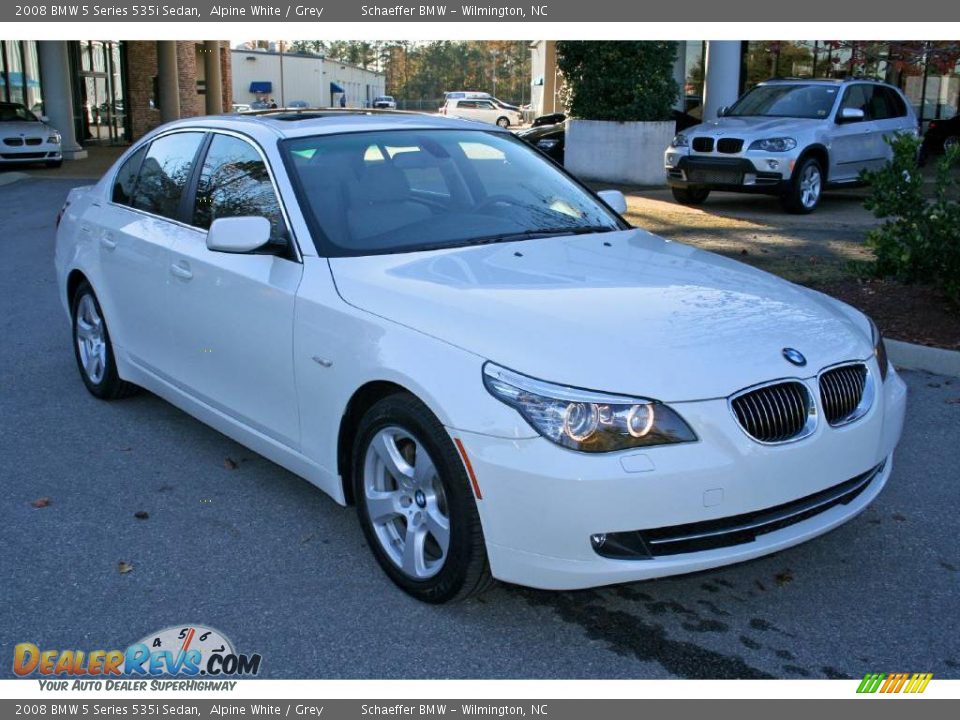 2008 BMW 5 Series 535i Sedan Alpine White / Grey Photo #1