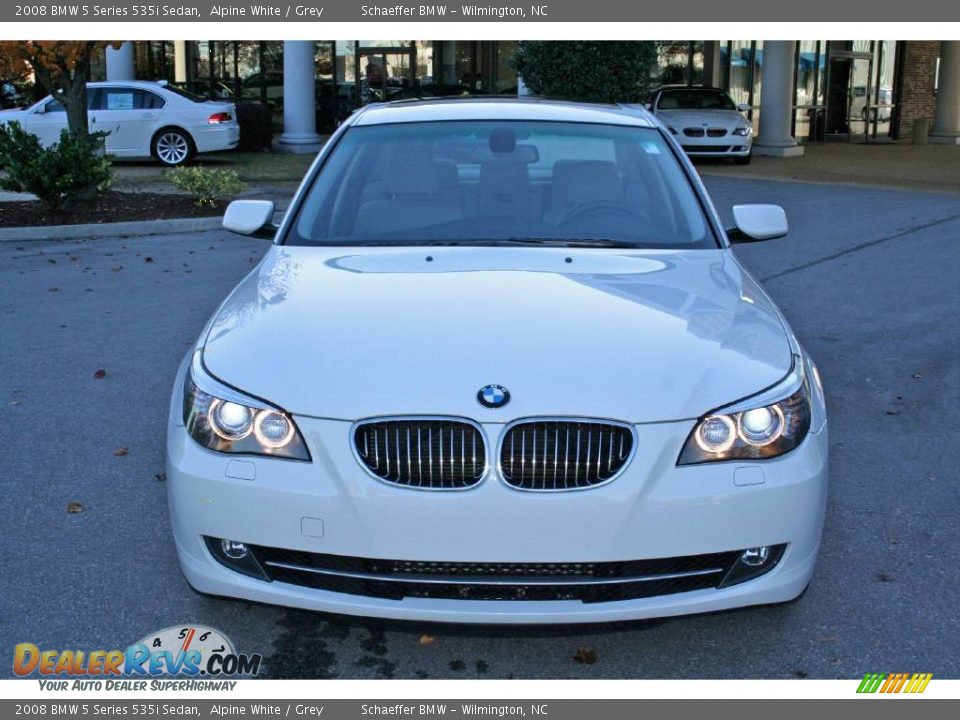 2008 BMW 5 Series 535i Sedan Alpine White / Grey Photo #2
