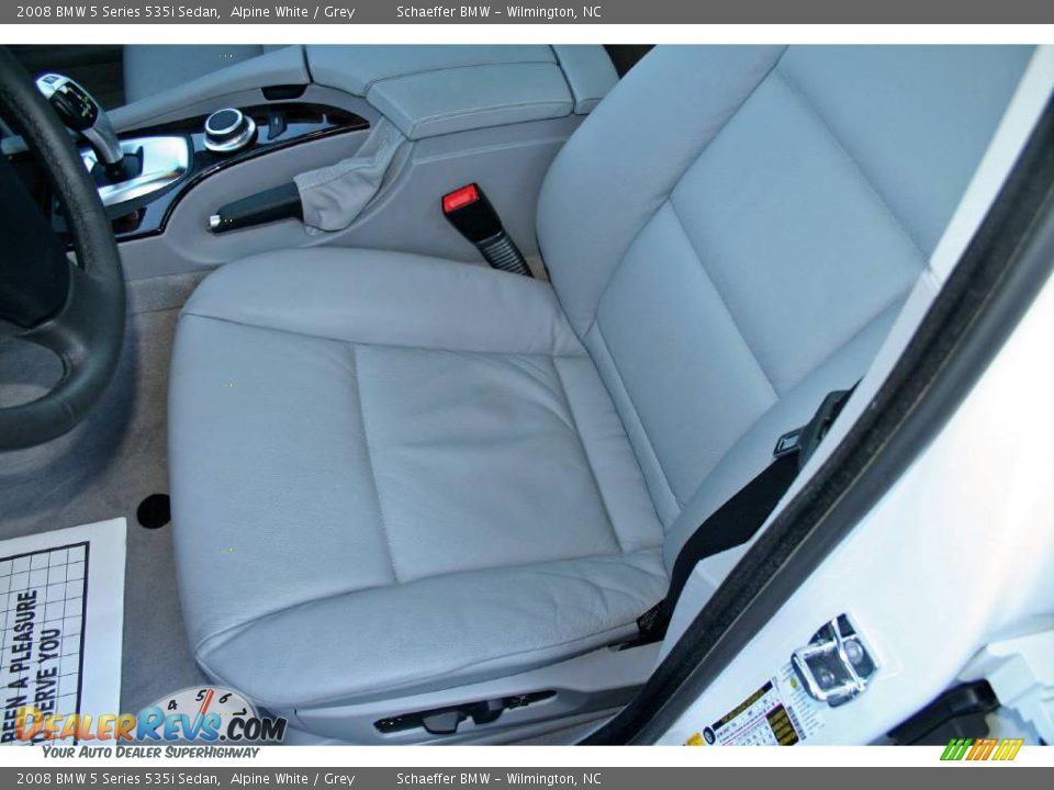 2008 BMW 5 Series 535i Sedan Alpine White / Grey Photo #6