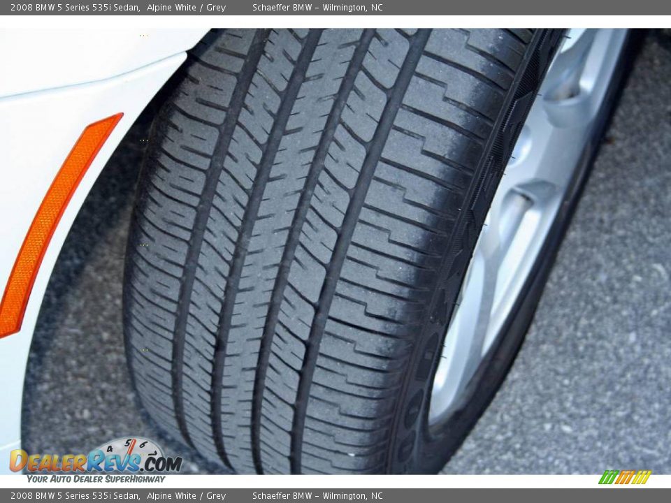 2008 BMW 5 Series 535i Sedan Alpine White / Grey Photo #10