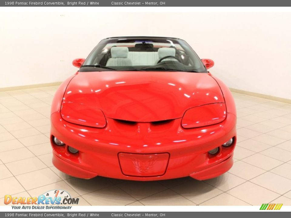 1998 Pontiac Firebird Convertible Bright Red / White Photo #2