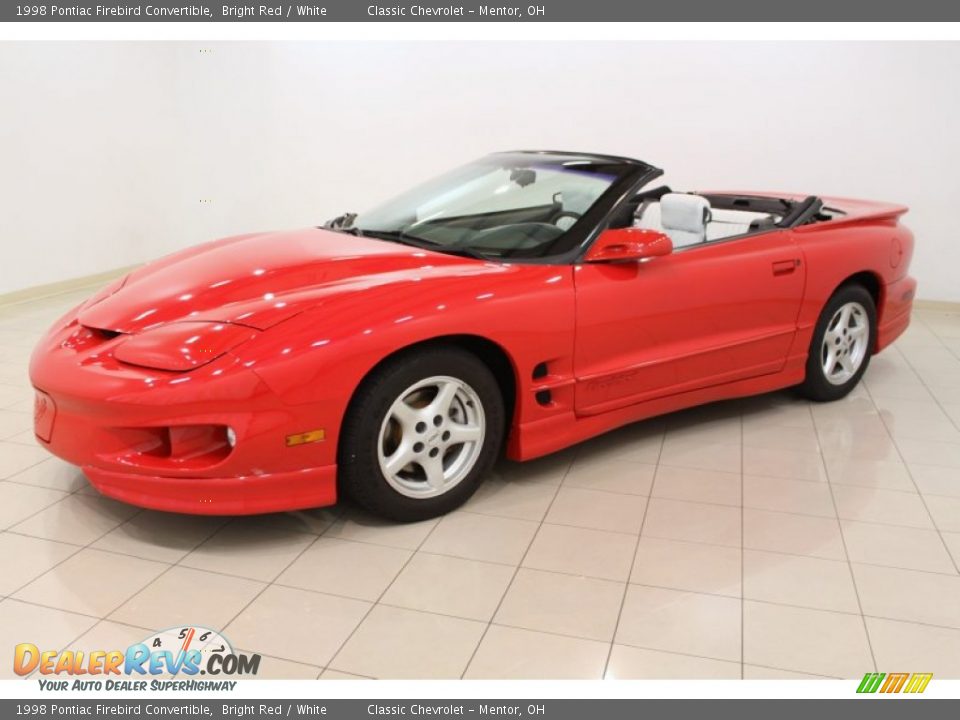 1998 Pontiac Firebird Convertible Bright Red / White Photo #3