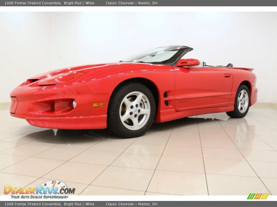 1998 Pontiac Firebird Convertible Bright Red / White Photo #4