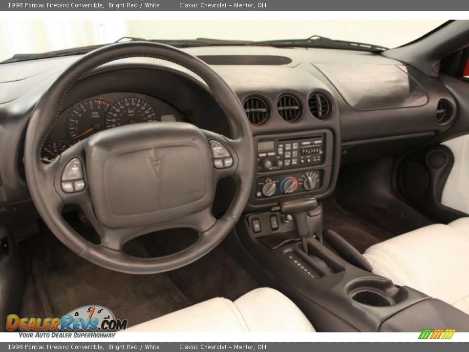 White Interior - 1998 Pontiac Firebird Convertible Photo #8