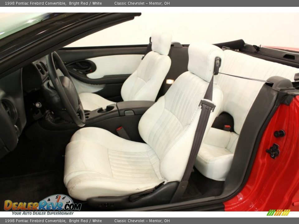 White Interior - 1998 Pontiac Firebird Convertible Photo #9