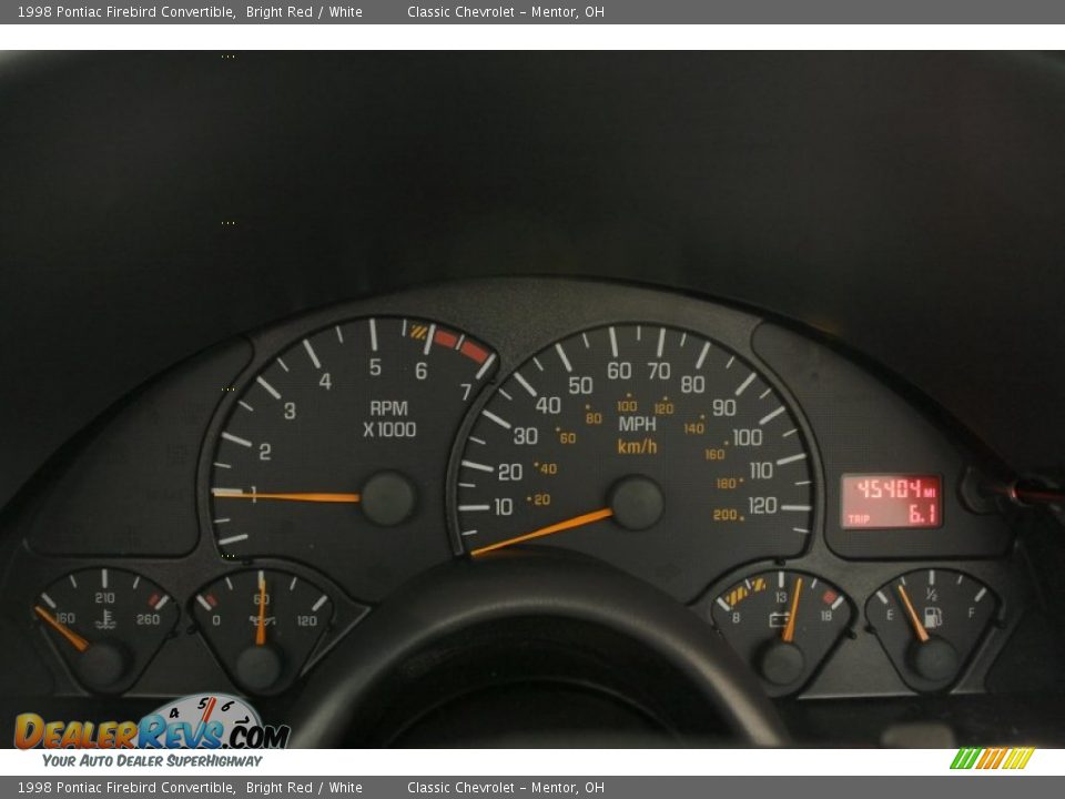 1998 Pontiac Firebird Convertible Gauges Photo #10