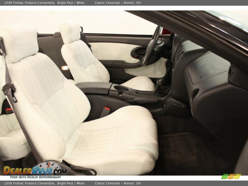 White Interior - 1998 Pontiac Firebird Convertible Photo #14