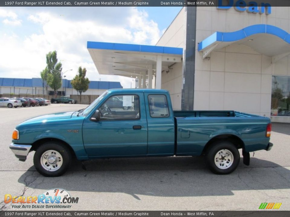 1997 Ford Ranger XLT Extended Cab Cayman Green Metallic / Medium Graphite Photo #2