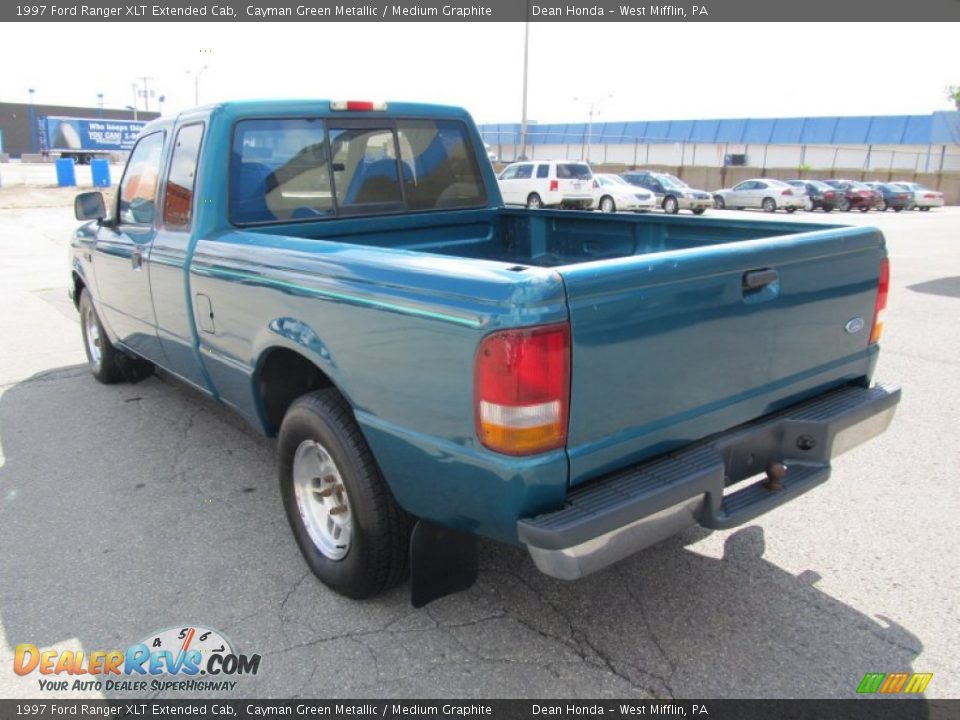 1997 Ford Ranger XLT Extended Cab Cayman Green Metallic / Medium Graphite Photo #3