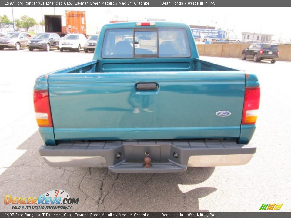 1997 Ford Ranger XLT Extended Cab Cayman Green Metallic / Medium Graphite Photo #4