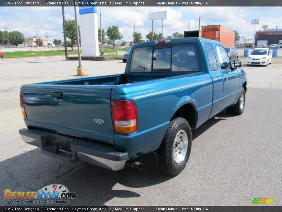 1997 Ford Ranger XLT Extended Cab Cayman Green Metallic / Medium Graphite Photo #5