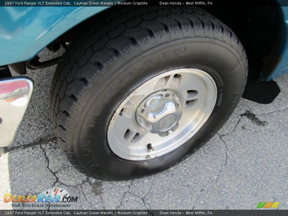 1997 Ford Ranger XLT Extended Cab Cayman Green Metallic / Medium Graphite Photo #9