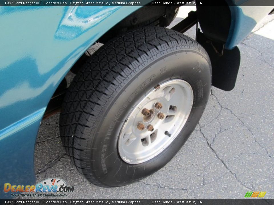 1997 Ford Ranger XLT Extended Cab Cayman Green Metallic / Medium Graphite Photo #11