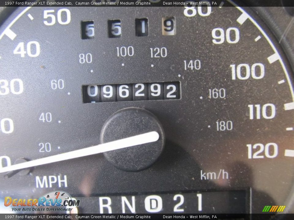 1997 Ford Ranger XLT Extended Cab Cayman Green Metallic / Medium Graphite Photo #20
