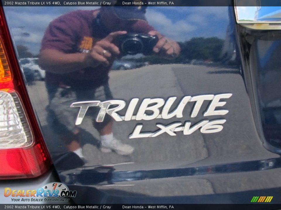 2002 Mazda Tribute LX V6 4WD Calypso Blue Metallic / Gray Photo #5
