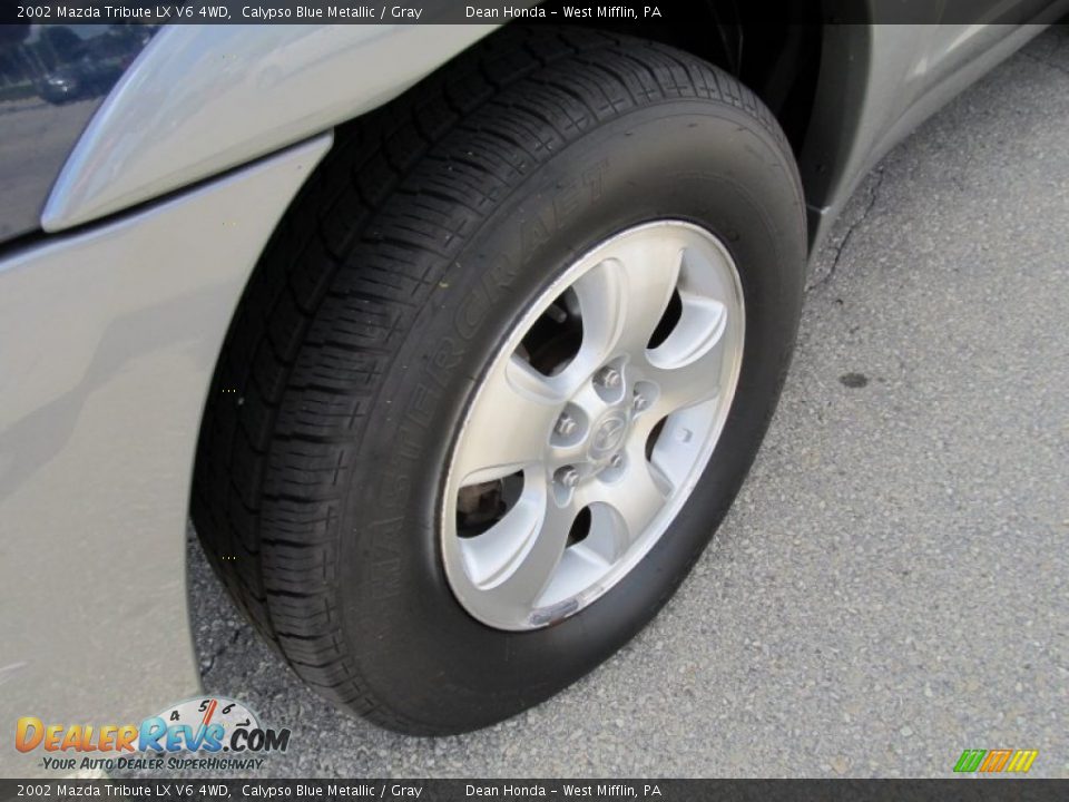 2002 Mazda Tribute LX V6 4WD Calypso Blue Metallic / Gray Photo #10