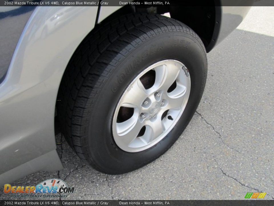 2002 Mazda Tribute LX V6 4WD Calypso Blue Metallic / Gray Photo #11