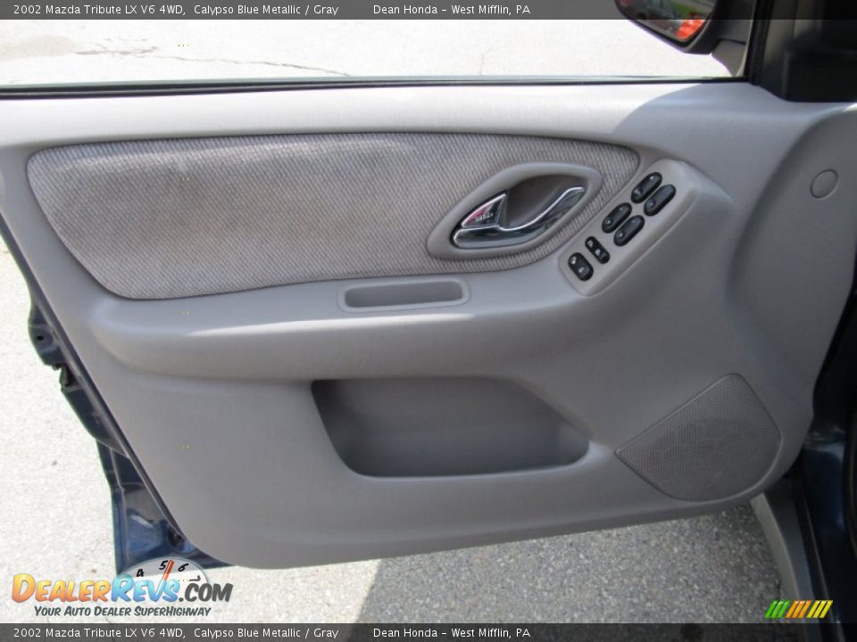 2002 Mazda Tribute LX V6 4WD Calypso Blue Metallic / Gray Photo #12