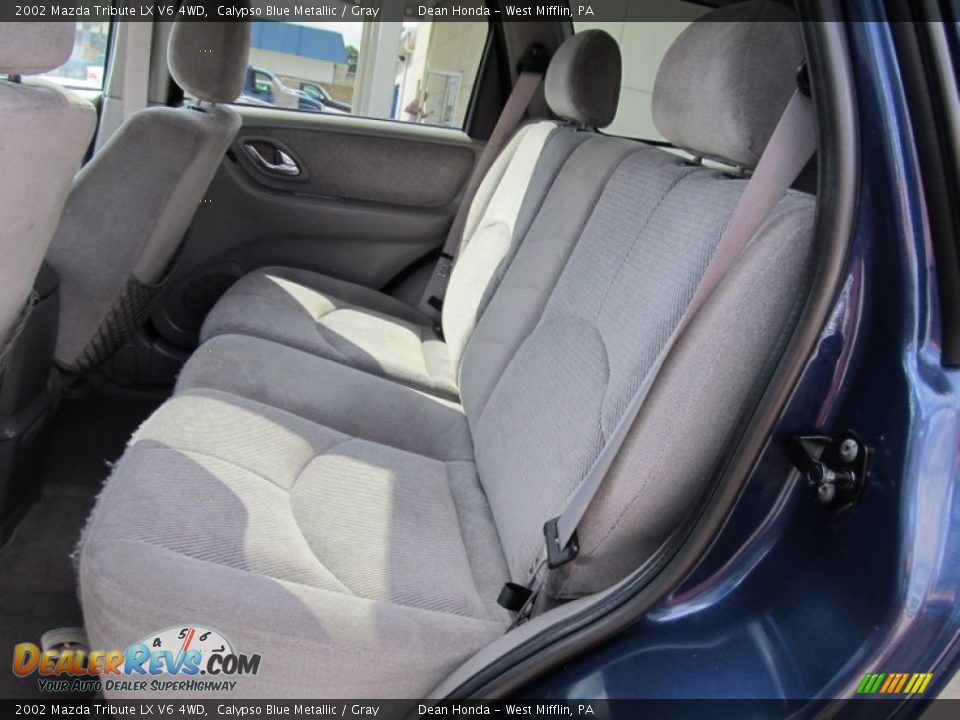 2002 Mazda Tribute LX V6 4WD Calypso Blue Metallic / Gray Photo #14