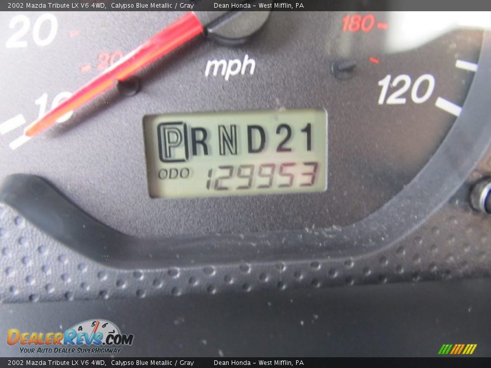 2002 Mazda Tribute LX V6 4WD Calypso Blue Metallic / Gray Photo #20