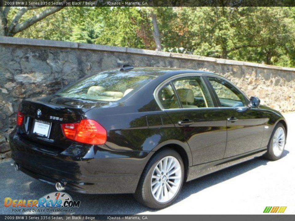 2009 BMW 3 Series 335d Sedan Jet Black / Beige Photo #3