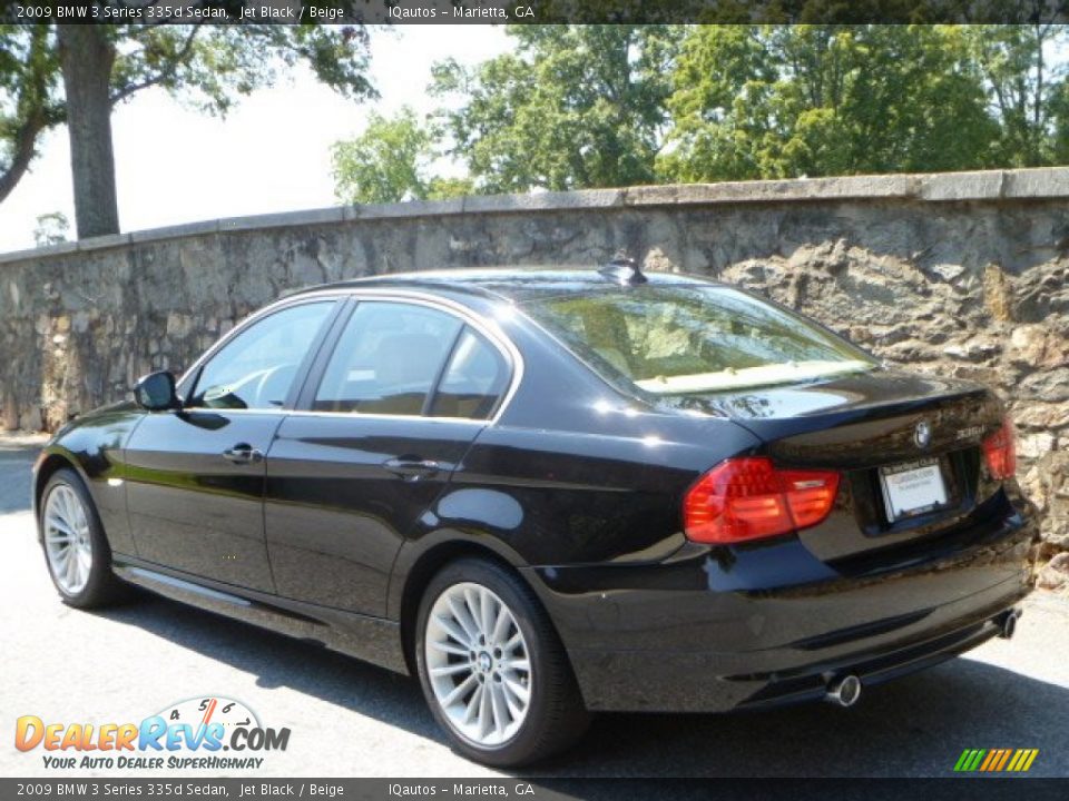 2009 BMW 3 Series 335d Sedan Jet Black / Beige Photo #4
