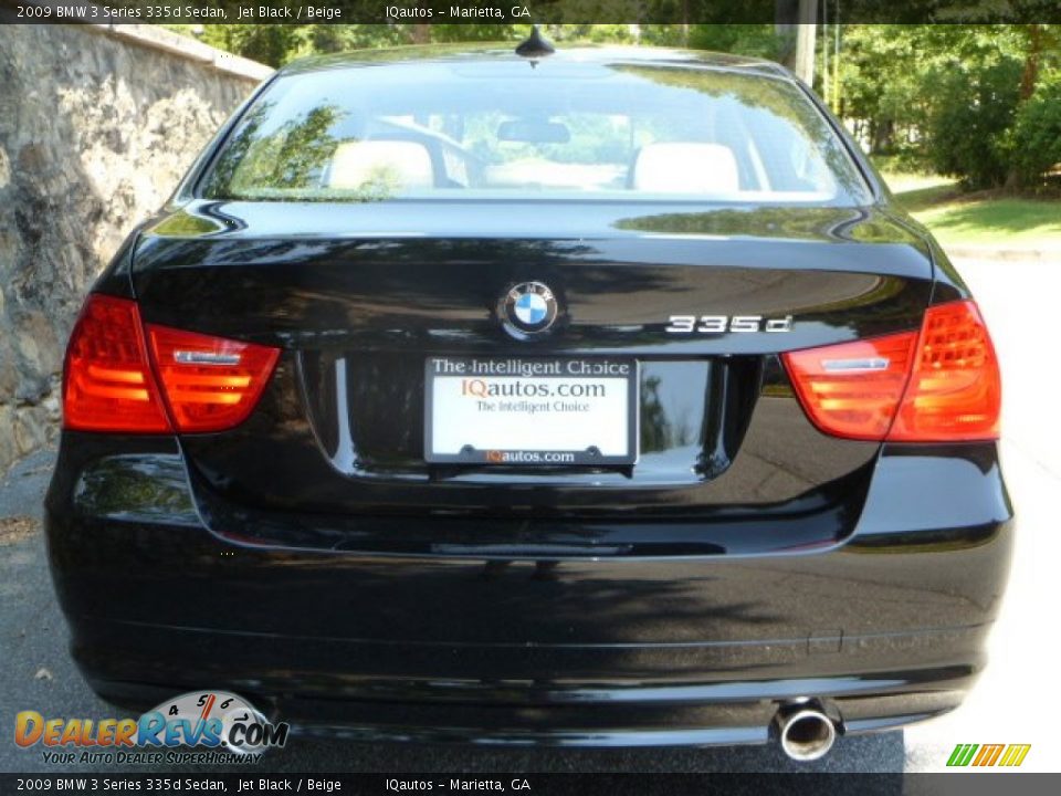 2009 BMW 3 Series 335d Sedan Jet Black / Beige Photo #6