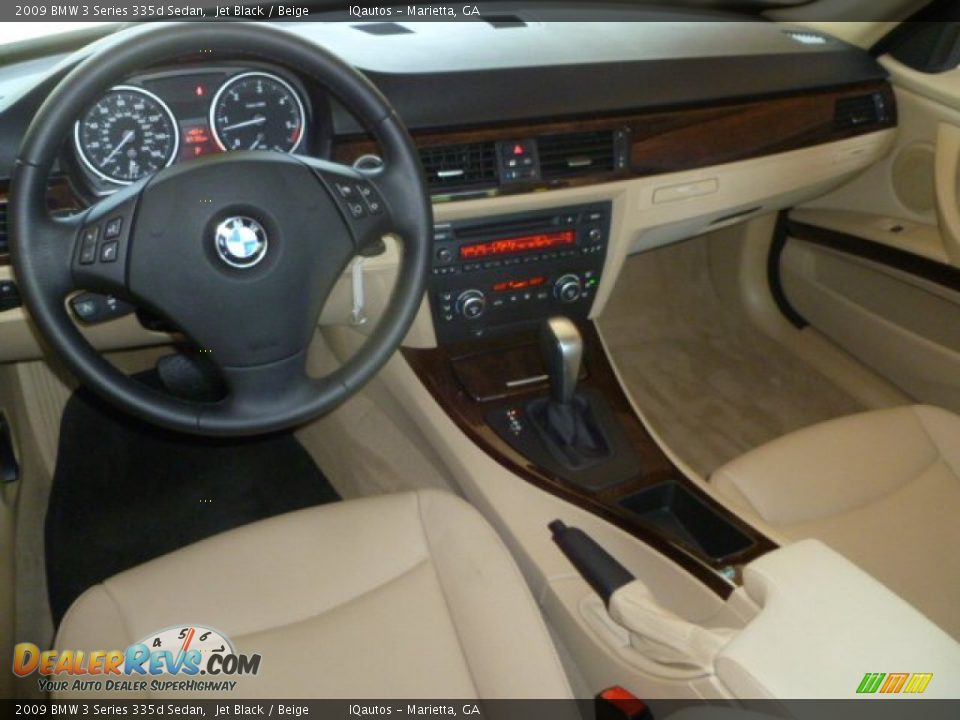 Beige Interior - 2009 BMW 3 Series 335d Sedan Photo #9