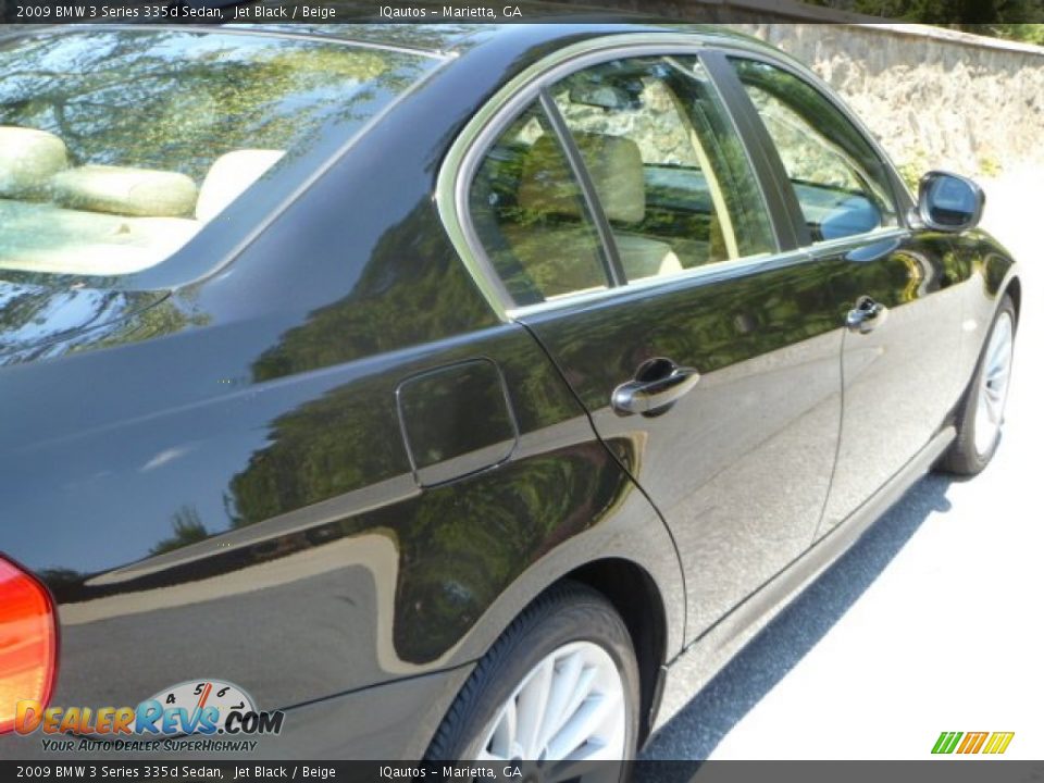 2009 BMW 3 Series 335d Sedan Jet Black / Beige Photo #13