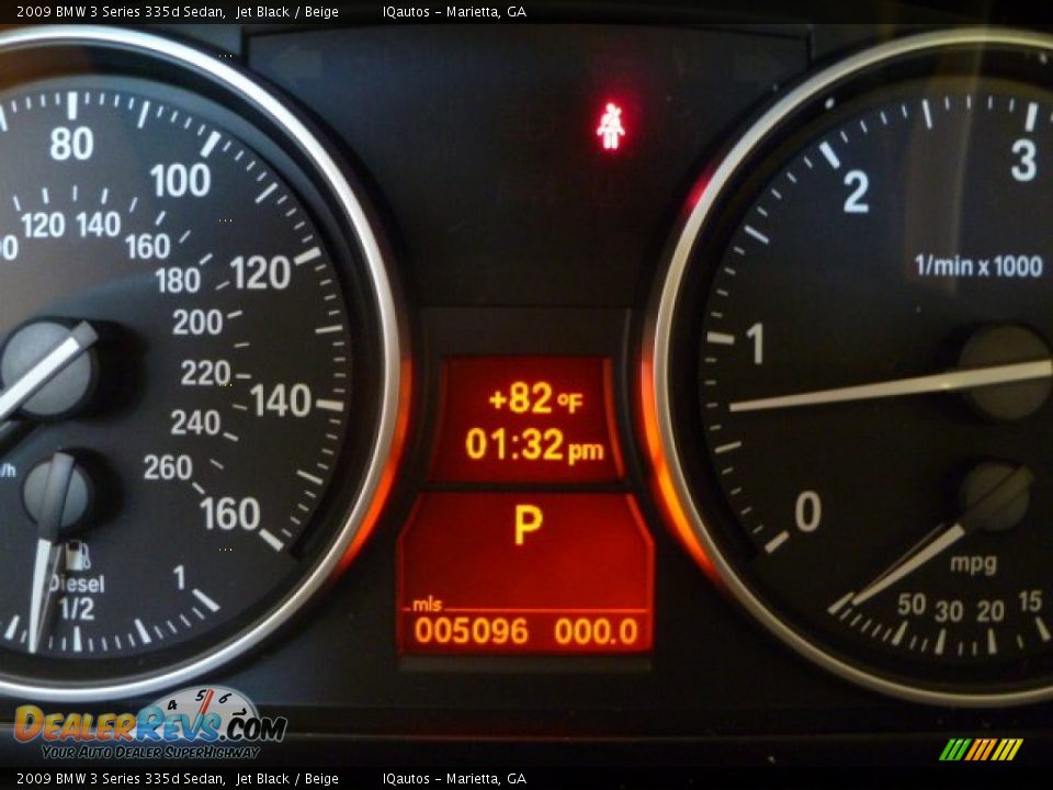 2009 BMW 3 Series 335d Sedan Jet Black / Beige Photo #18