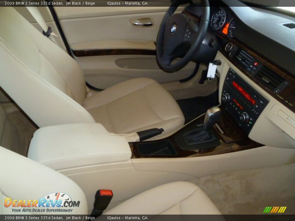2009 BMW 3 Series 335d Sedan Jet Black / Beige Photo #22