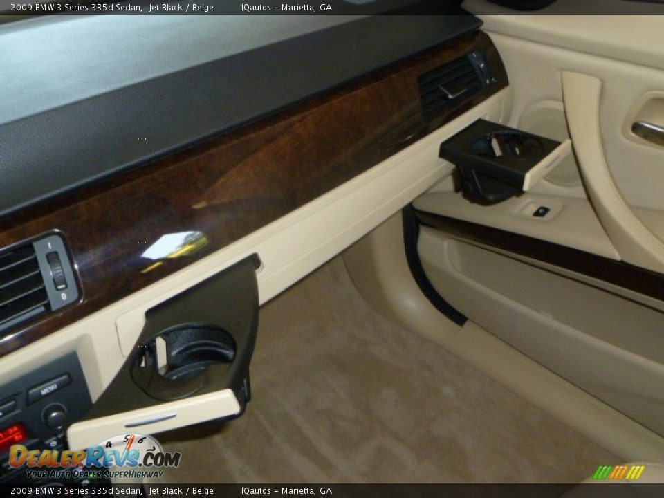 2009 BMW 3 Series 335d Sedan Jet Black / Beige Photo #25