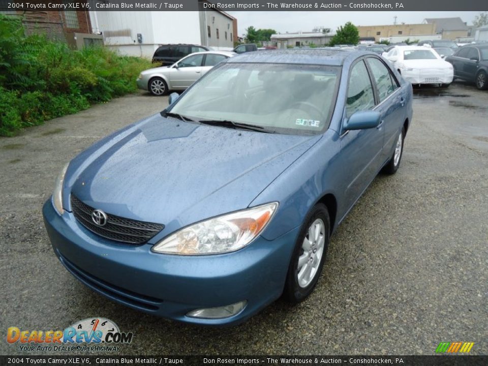 2004 Toyota Camry XLE V6 Catalina Blue Metallic / Taupe Photo #2