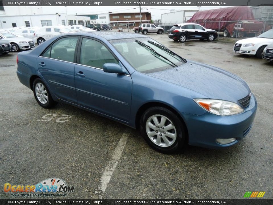 2004 Toyota Camry XLE V6 Catalina Blue Metallic / Taupe Photo #4