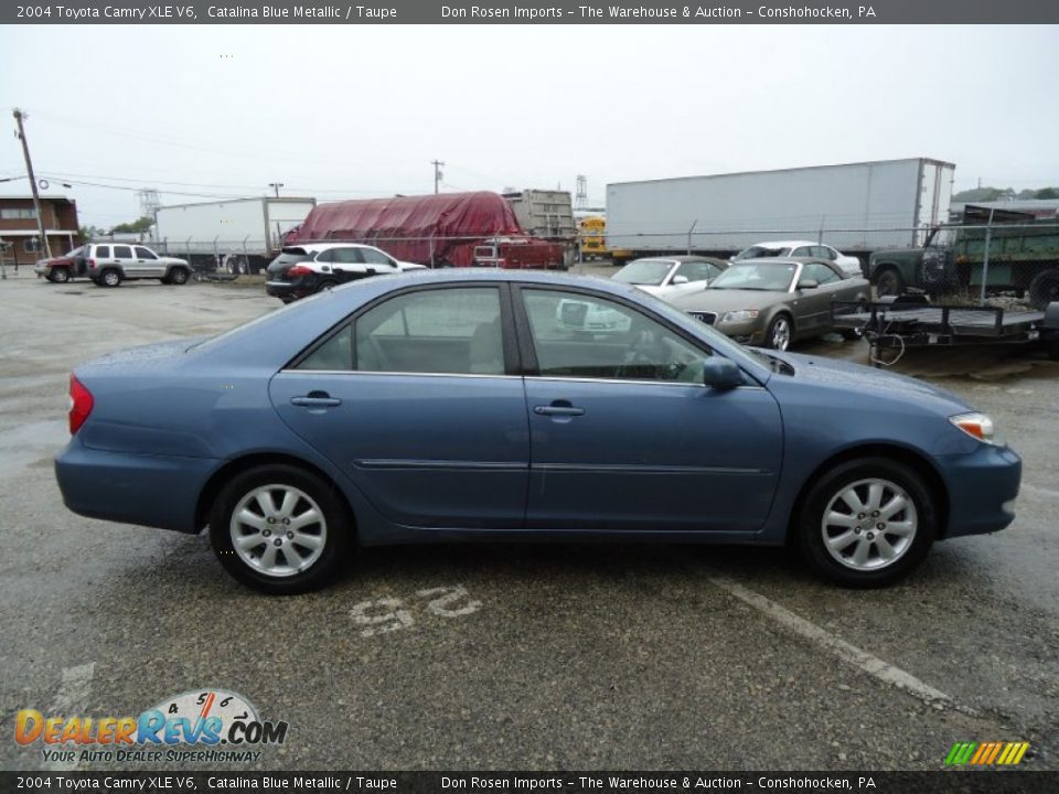2004 Toyota Camry XLE V6 Catalina Blue Metallic / Taupe Photo #7