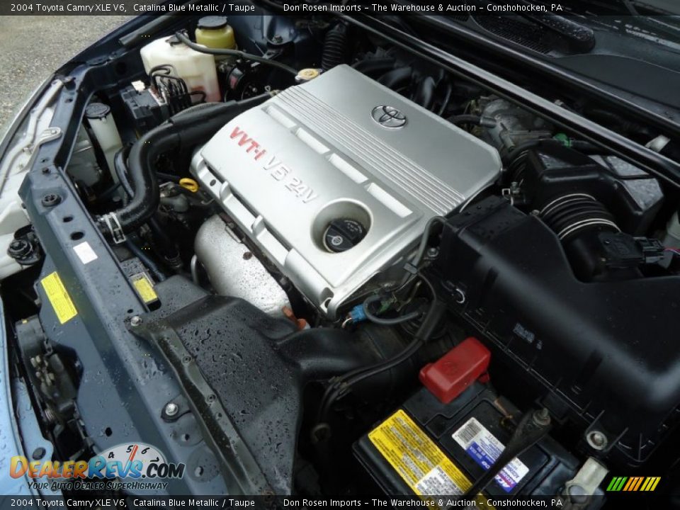 2004 Toyota Camry XLE V6 Catalina Blue Metallic / Taupe Photo #36