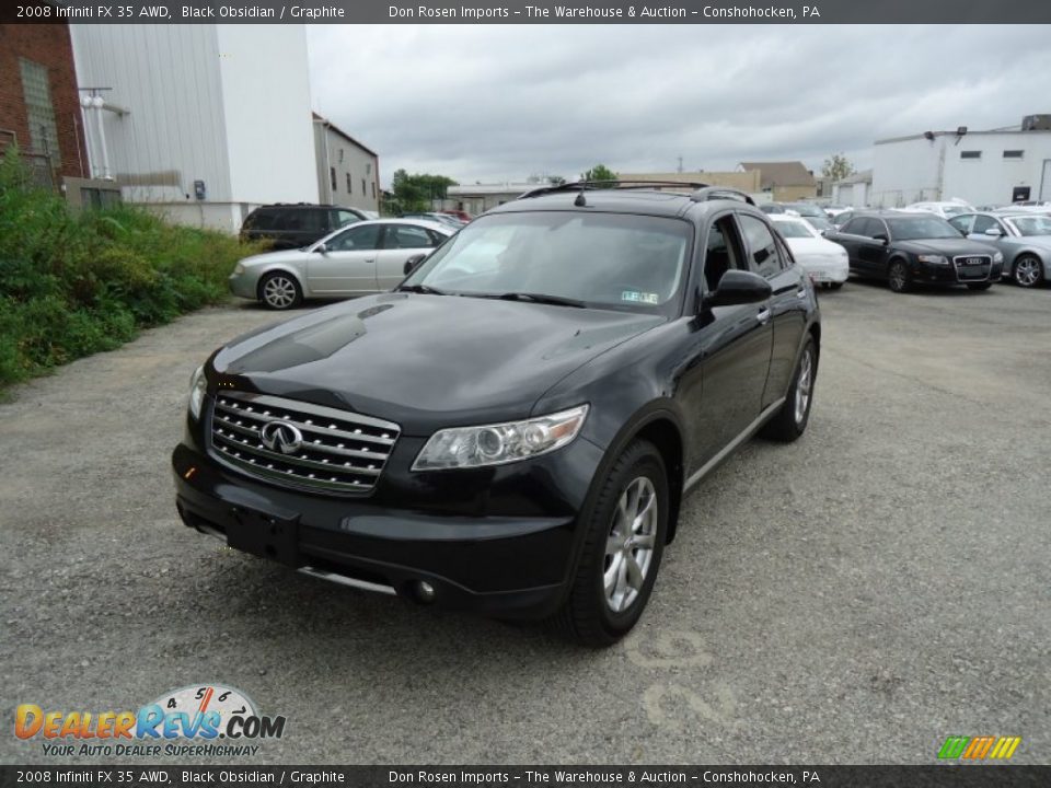 2008 Infiniti FX 35 AWD Black Obsidian / Graphite Photo #2