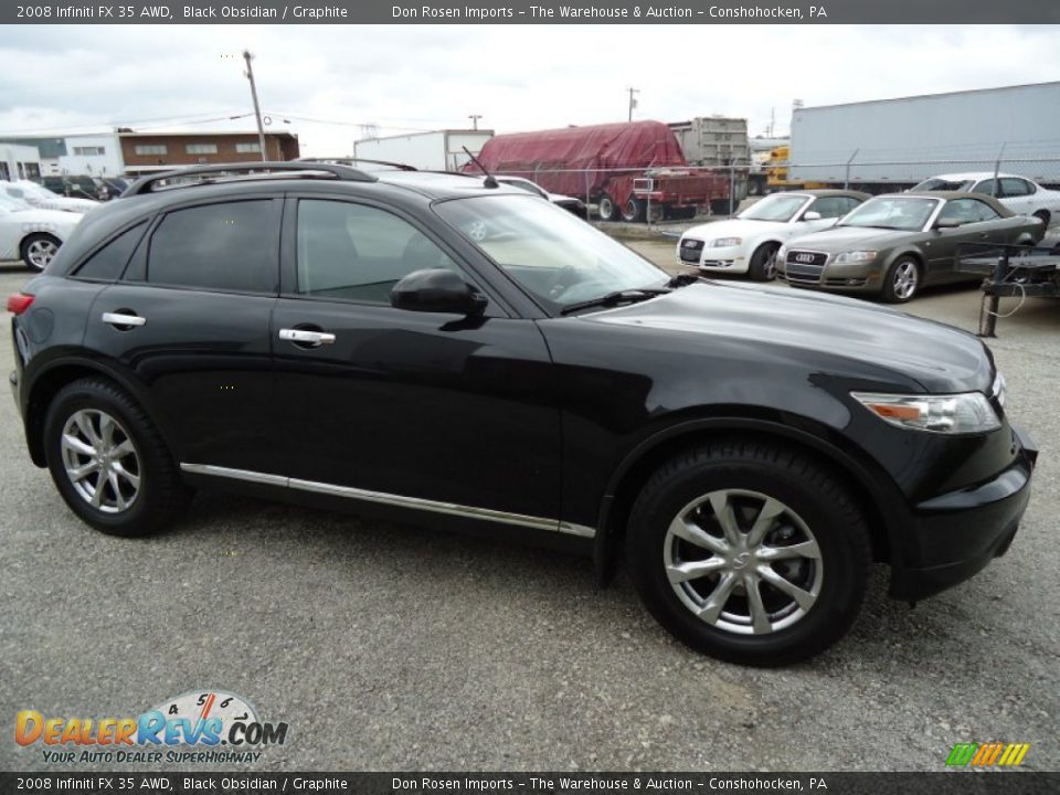2008 Infiniti FX 35 AWD Black Obsidian / Graphite Photo #6
