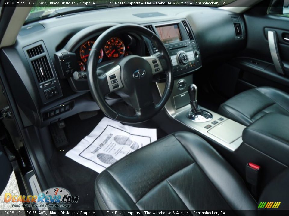 2008 Infiniti FX 35 AWD Black Obsidian / Graphite Photo #12