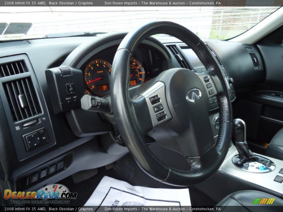 2008 Infiniti FX 35 AWD Black Obsidian / Graphite Photo #15