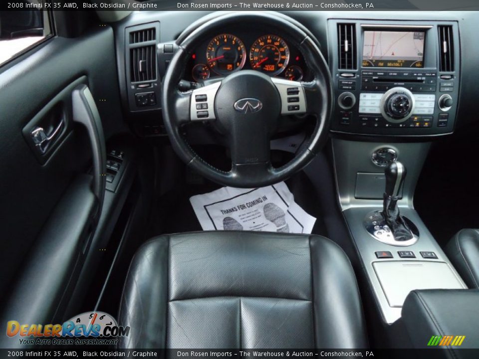 2008 Infiniti FX 35 AWD Black Obsidian / Graphite Photo #32