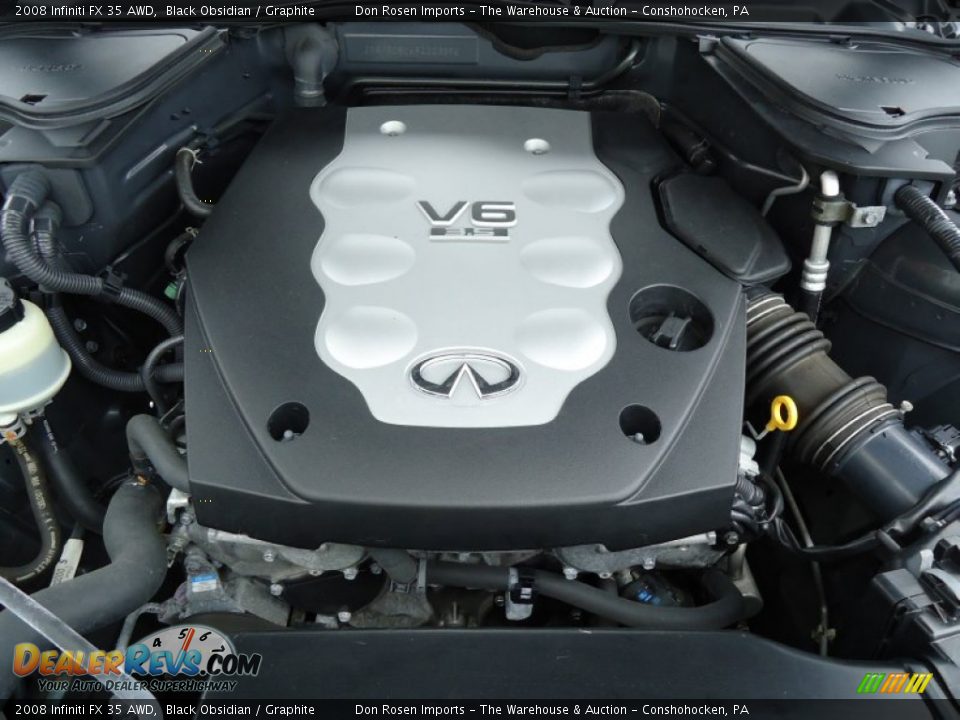 2008 Infiniti FX 35 AWD Black Obsidian / Graphite Photo #34