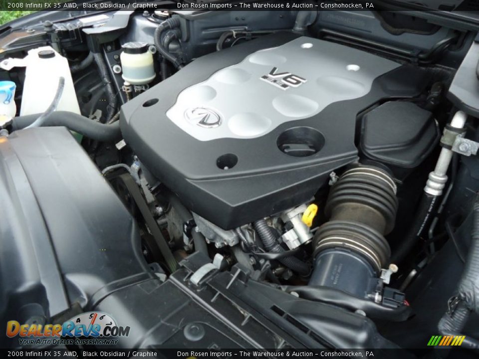 2008 Infiniti FX 35 AWD Black Obsidian / Graphite Photo #35