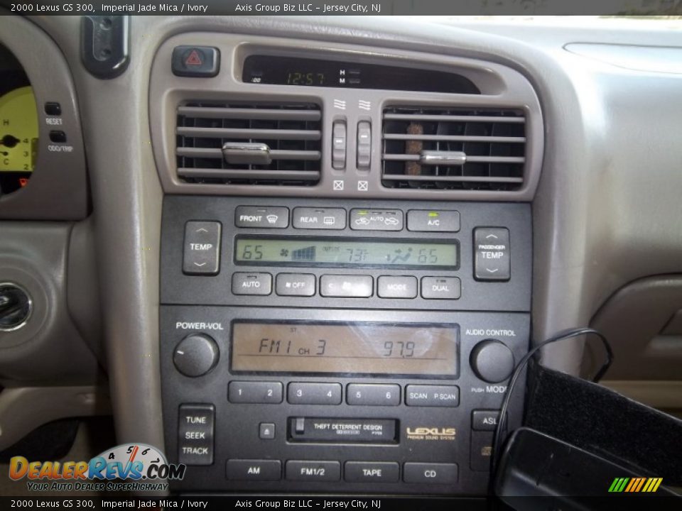2000 Lexus GS 300 Imperial Jade Mica / Ivory Photo #11