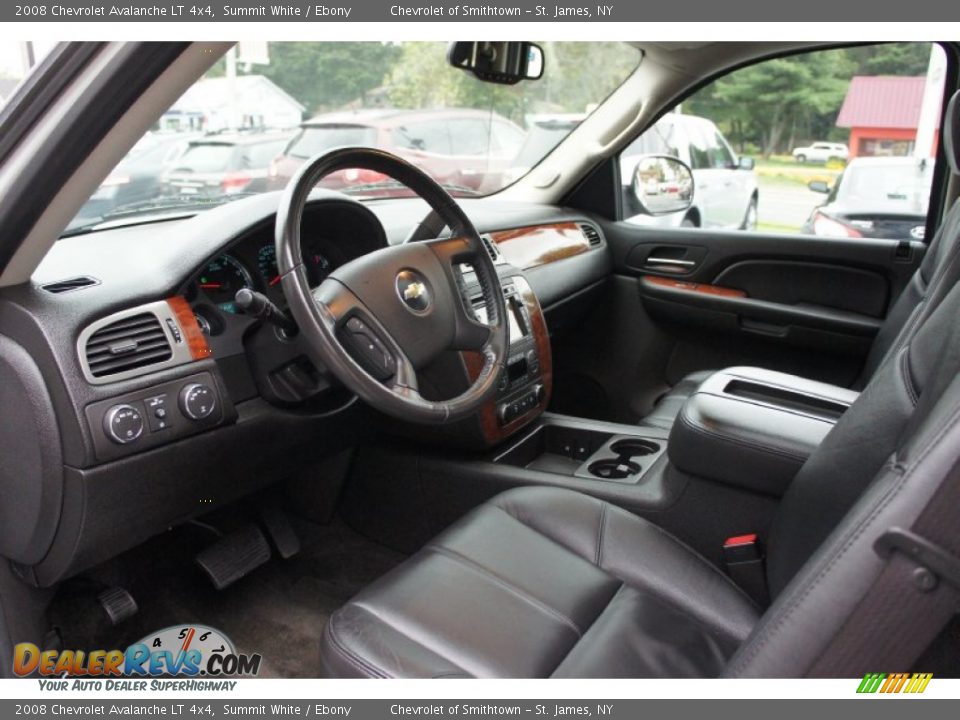 Ebony Interior - 2008 Chevrolet Avalanche LT 4x4 Photo #25