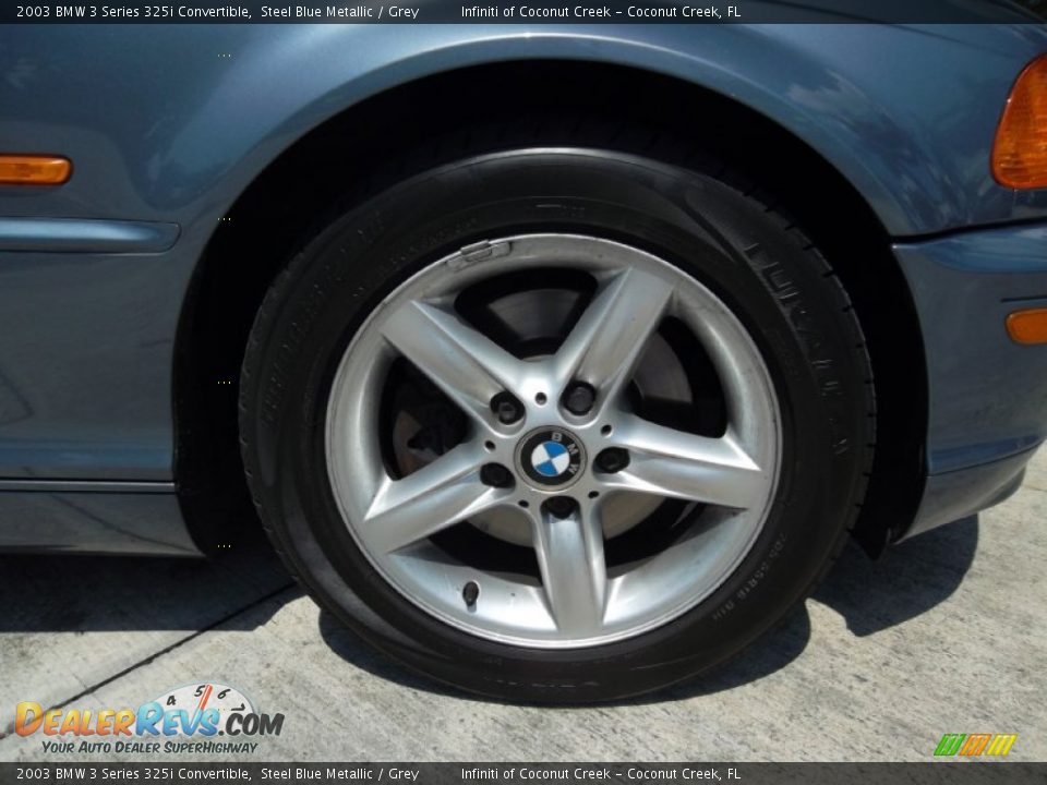 2003 BMW 3 Series 325i Convertible Steel Blue Metallic / Grey Photo #3