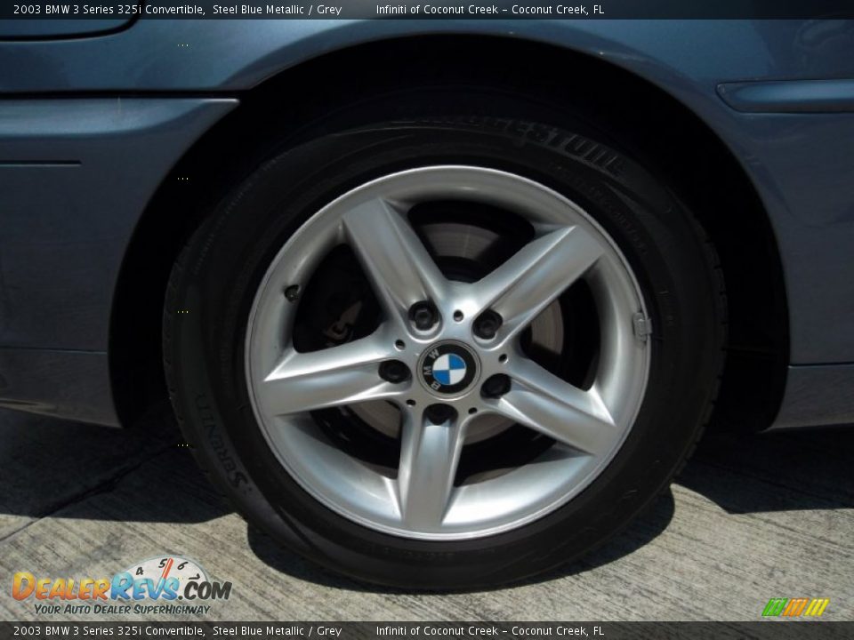 2003 BMW 3 Series 325i Convertible Steel Blue Metallic / Grey Photo #4